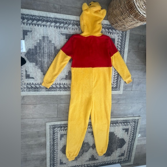 Y2K Disney Winnie the Pooh Women’s Hooded Pooh Zip Onesie Pjs Costume Size Small - Picture 10 of 15
